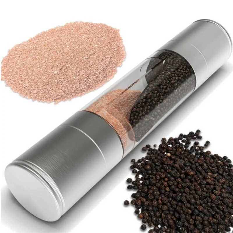High Quality Cooking Tools 2 IN 1 Spice Salt Pepper Mill Premium Salt Shaker Spice Herb