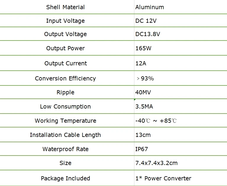 XINWEI 12 V до 13,8 V 5A/8A/10A/12A/15A/18A 70 W 110 W 138 W 165 W 207 W 248 W повышающий DC Преобразователи мощности водостойкий инвертор