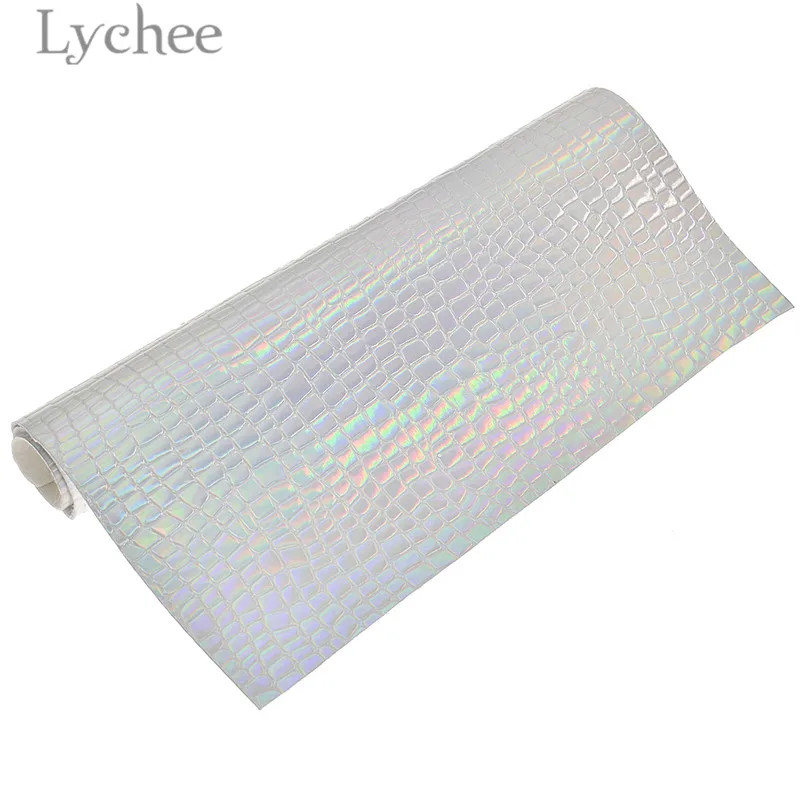 Lychee Life 21x29 см A4 лазерная ткань из искусственной кожи голографический камень узор Синтетическая Кожа DIY материал для сумки одежды - Цвет: 1