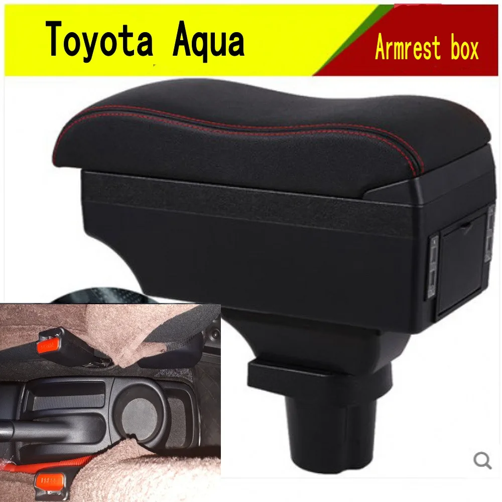 Для Toyota Aqua подлокотник коробка центральный магазин содержание коробка Подстаканник Пепельница интерьер автомобиля-Стайлинг Аксессуары