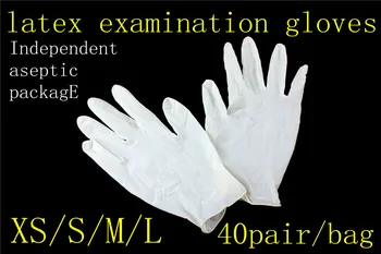 

Disposable Medical Inspec Glove Rubber 80pcs Thin Film Latex Thicken Household Surgical Examination Gloves Single Use sterile