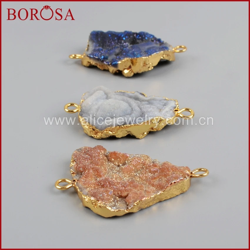 BOROSA 5 шт. свободный титановый Галактический кварцевый друзовый соединитель