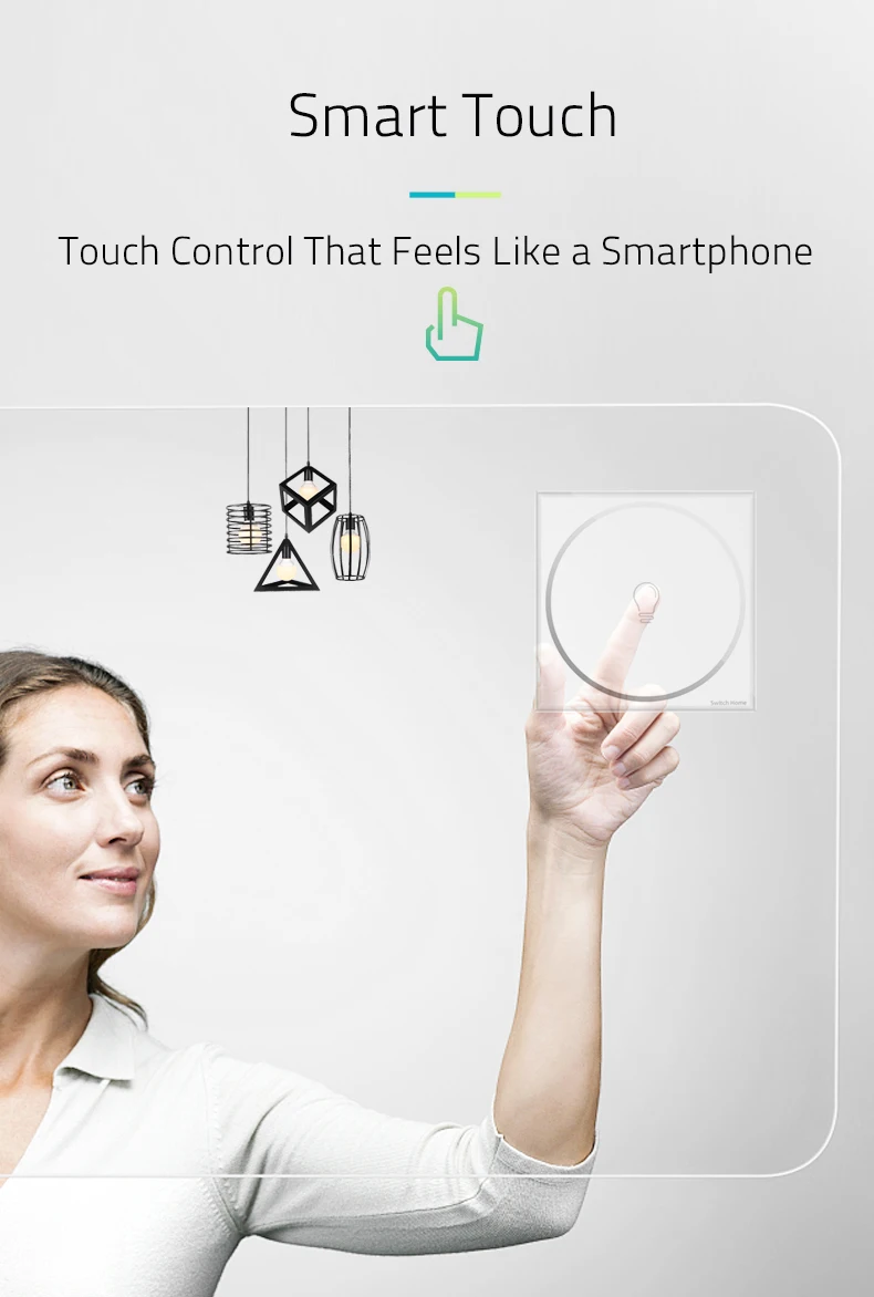 WIFI smart touch switch, Wireless Remote Control wifi Switch, Glass panel touch light Switch, Smart Sensor Wall light switch (12)