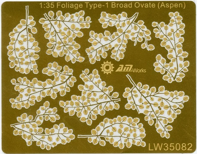 1:35 Scale Foliage Type-1 Broad Ovate (Aspen)  fret size 13X10cm Military Model Scenes Accessory