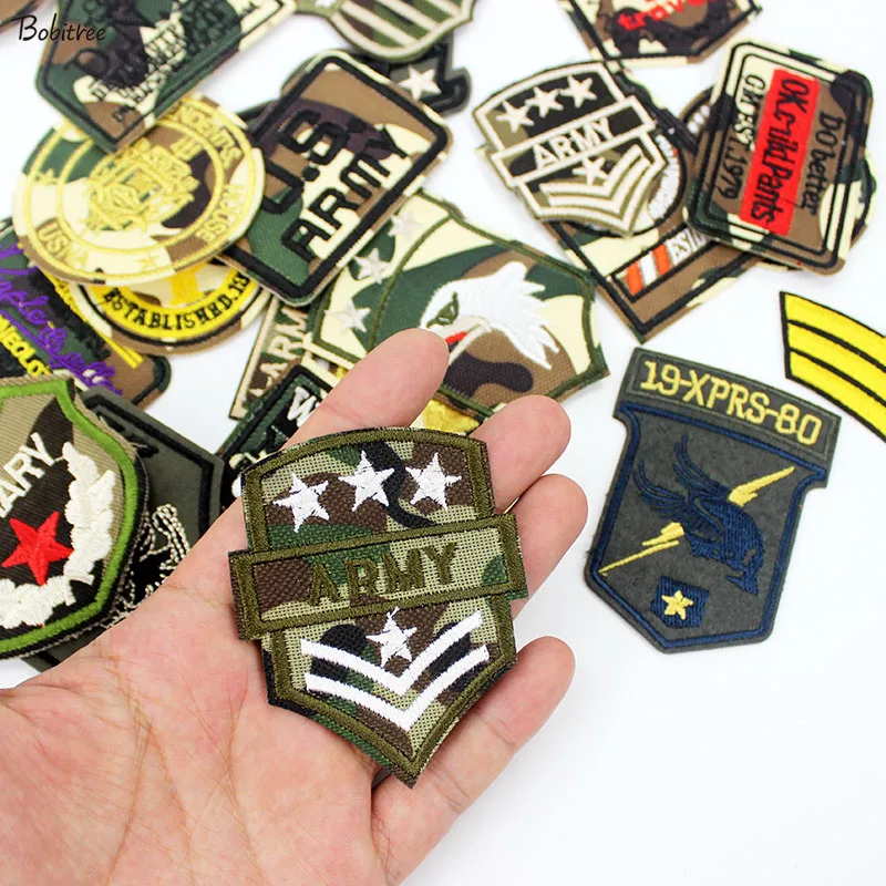 Uniform Military Patches Iron on Tactical Morale Army Badges Embroidery Appliques Clothes Decoration Sewing Supplies