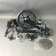 ! In Stock!Shimano sora 3500 groupets road bike groupset black bicycle group set170 50-34 12-25, 2*9 speed