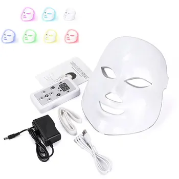 

7 Colors Led Facial Mask Beauty Beauty Therapy Whitening Tighten Instrument Skin Care Rejuvenation Wrinkle Acne Removal Face