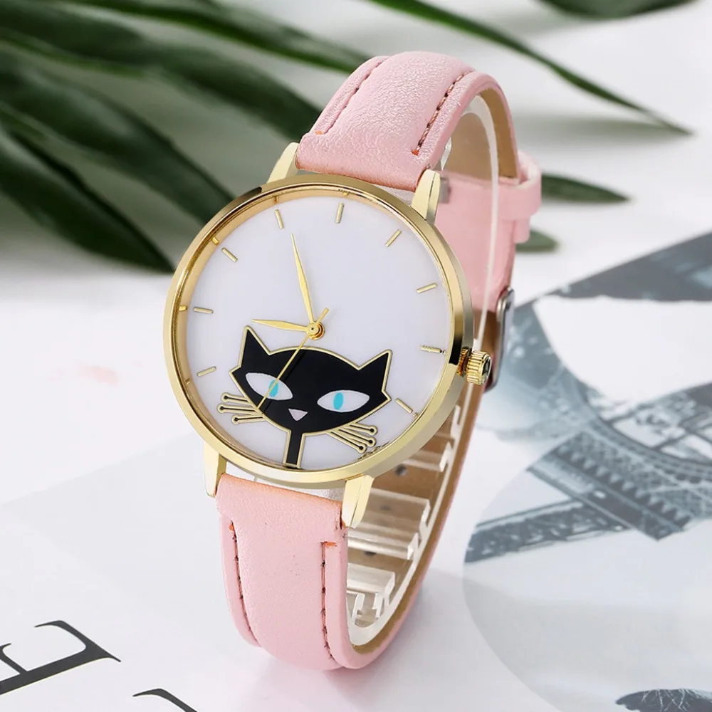 Women's Luxury Watch Cute Fox Casual Bracelet Quartz Leather Strap