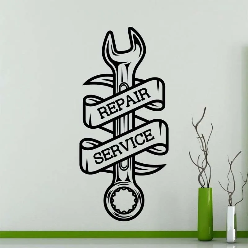 Logo Auto Wall Stickers for Repair Service Vinyl Waterproof