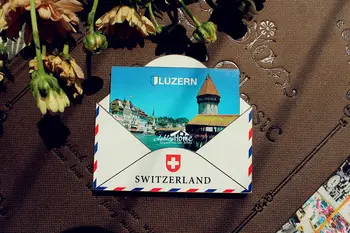 

Luzern, Switzerland Tourist Travel Souvenir 3D Wooden Fridge Magnet Craft GIFT IDEA
