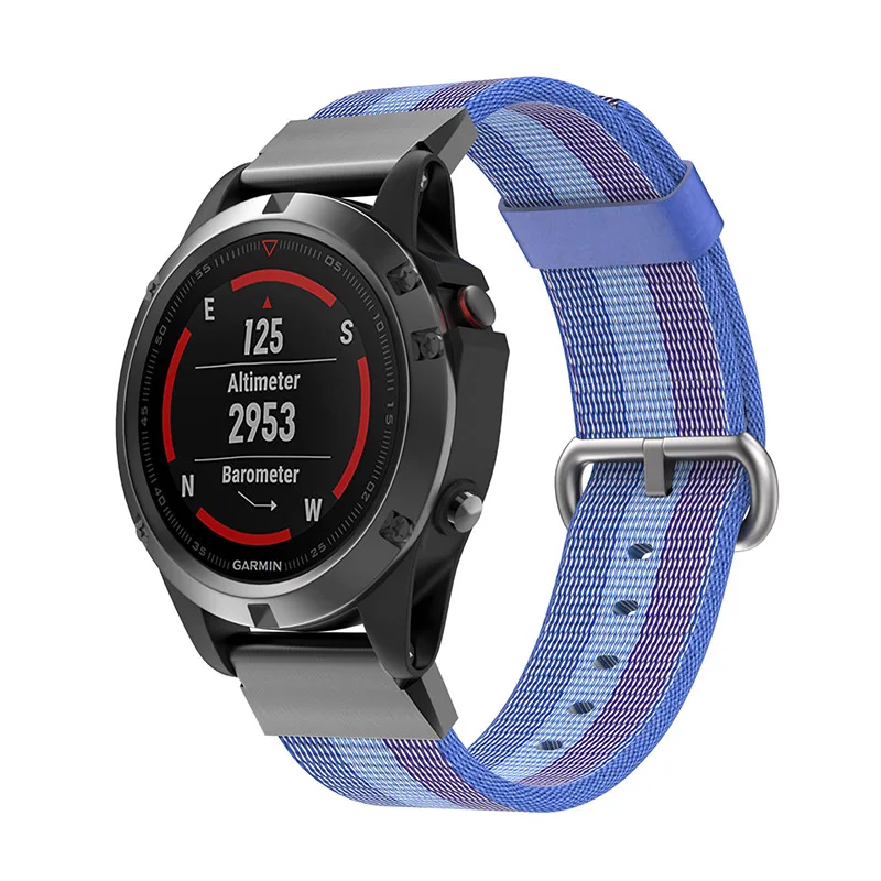 Fivstr Нейлон Quick Release Easy Fit Смарт часы ремешок для Garmin Fenix 5 forerunner935 подход S60 gps спортивные часы