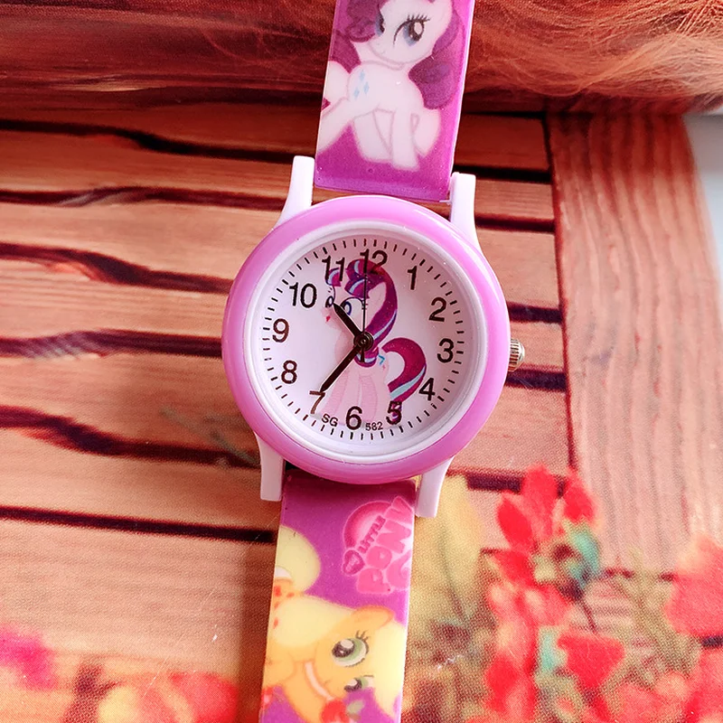 

2019 new pony print silicone band kids watch girl cute cartoon unicorn quartz watch wrist watch