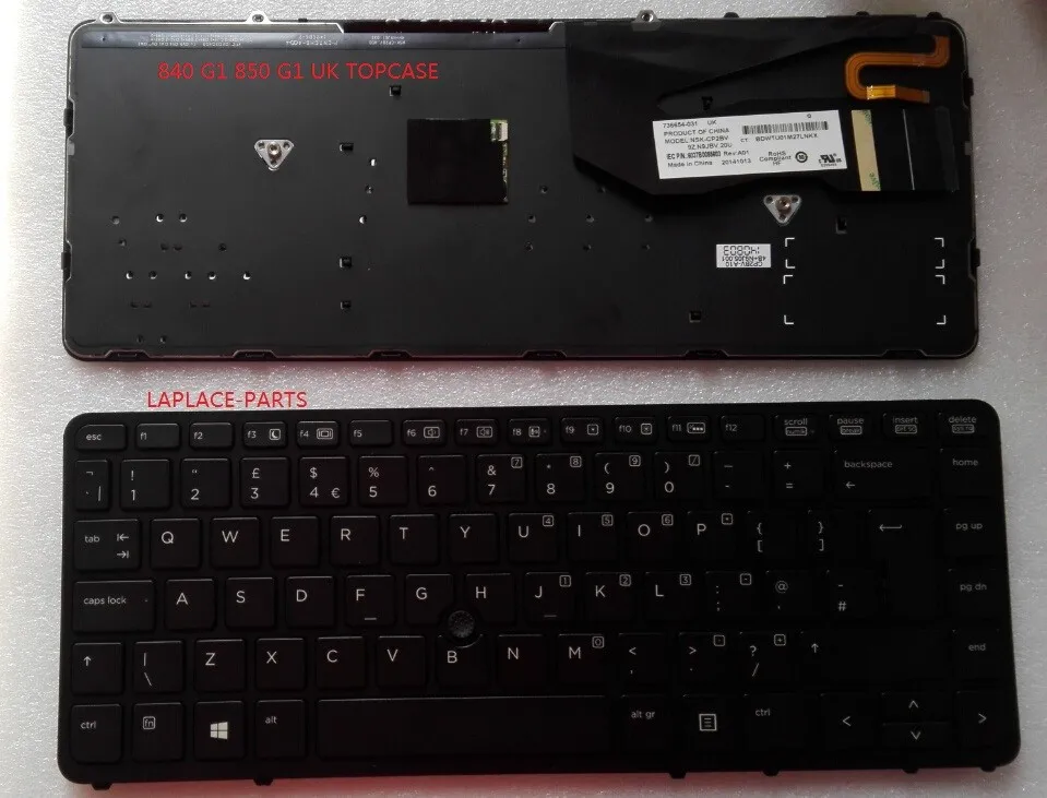 Новые оригинальные Великобритания клавиатура с подсветкой для hp EliteBook 840 G1 ZBook 14