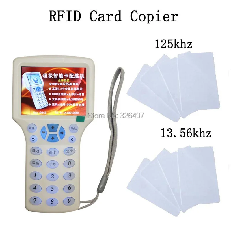 

USB smart NFC copy Reader Writer RFID 125 KHz -13.56 MHz IC/ID Card RFID Copier for uid tag Duplicator+tk4100/T5577 Keyfobs