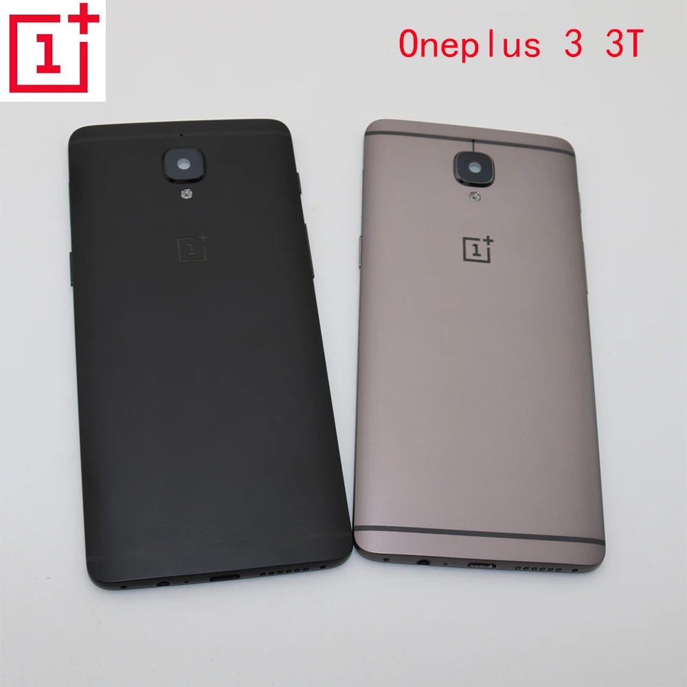 

100% Original ONEPLUS 3 3T Metal Rear Housing Cover,Replacement Back Door Battery Case Card Slot/Lens Glass/Side Button,2 Color