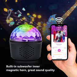 Bluetooth MP3 Динамик Вечерние огни 15 W USB 9 Цвет Кристальный диско-шар магический эффект лампа освещение для сцены для КТВ рождения бар