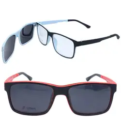 Retailsales P001 TR90 полный обод megnatic закрепить на съемные солнцезащитные очки поляризованные линзы квадратных оптические очки кадр