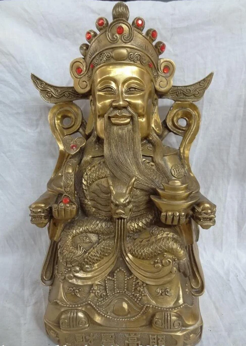 

006773 12"Chinese Tibet Tibetan Buddhism Bronze Old Kalachakra Buddha Statue
