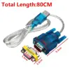 Cable USB a puerto Serial RS232, convertidor de adaptador de puerto COM serie DB9 de 9 pines con adaptador hembra compatible con Windows 8 Sin CD ► Foto 2/6