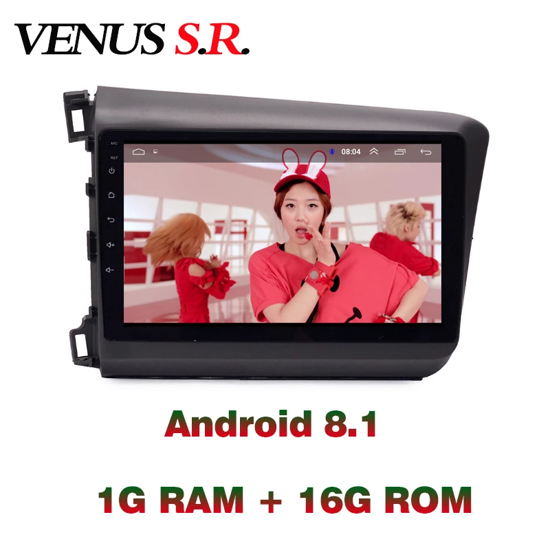 Clearance VenusSR Android 8.1 2.5D car dvd for Honda civic 2012-2015 multimedia headunit GPS Radio stereo gps navigation 5