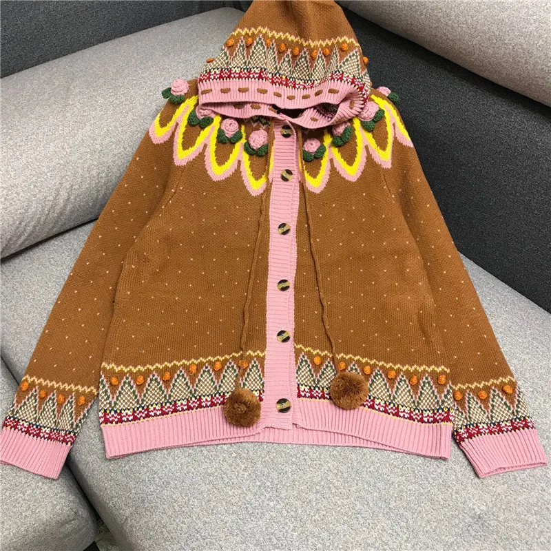 Cachi Rosa Ferris Autunno Delle Cardigan Maglieria 2019 Addensato Femminile E Donne Cappotti Maglione colore Nuovo Inverno Di Wheel Tw5BxZxq