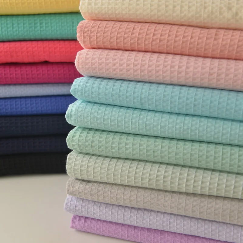 

50cm x140cm Multicolor waffle cotton Fabri, DIY Bathrobes Handmade Patchwork Clothing Suit for Soft Natural Cotton Agent 310g/m