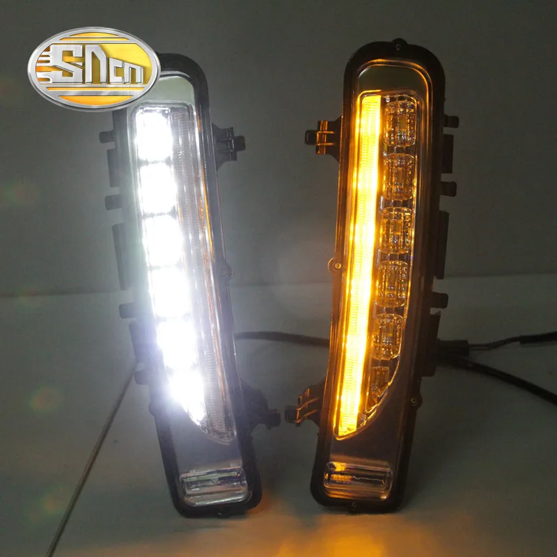 

SNCN 2PCS LED Daytime Running Light For Ford Edge 2009 - 2014 Turning Yellow Signal Relay Waterproof Car 12V LED DRL Daylight