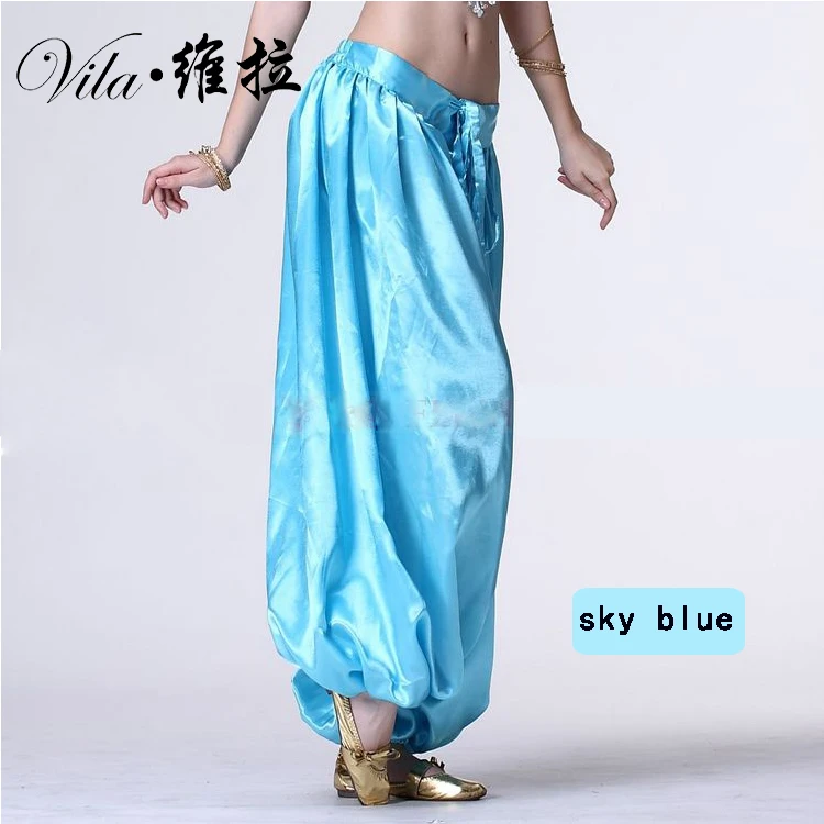 Tanie 2018 Belly Dance Tribal Harem Pants Bellydance Indian Pants egipskie lateksowe spodnie na boże narodzenie luźne spodnie różne kolory