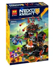 BLEA 10518 Nexus Knights General Magmar’s Siege Machine Of Doom Building Blocks Minifigure Toy Compatible With Legoe 70321