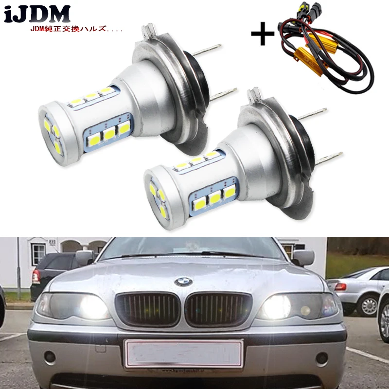 Ijdmt auto high Мощность ошибок H7 светодиодный 12smd 12 В для BMW E46 3 серии 325i 330i M3 днем бег