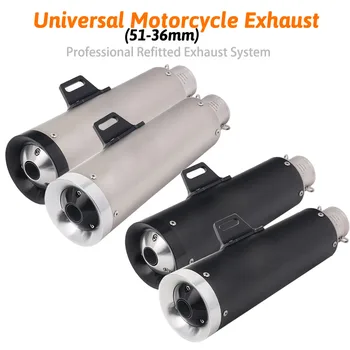 

Universal Motorcycle Exhaust 51mm 61mm Pipe Escape Modified MotoStainless Steel Muffler For benelli trk 502 msx125
