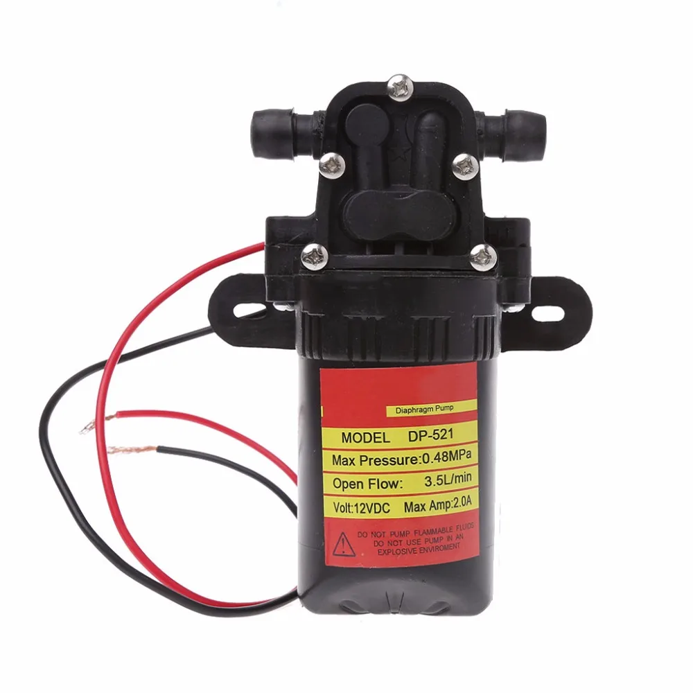 DC 12V 3.5L/Min 0.48MPa 70 PSI Diaphragm High Pressure Self Priming