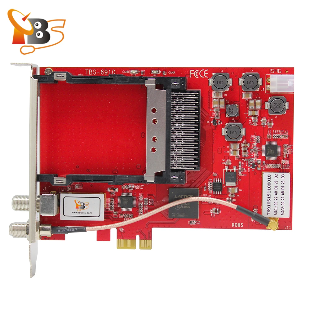 TBS6910 DVB-S2 двойной тюнер Двойной CI карта pci-e поддерживает наблюдение за глазами и