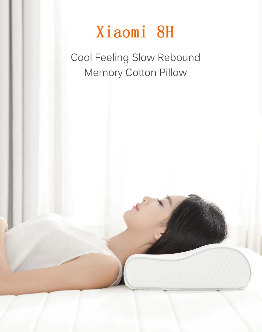 Original Xiaomi 8H Cool Feeling Slow Rebound Memory Cotton Pillows H1 Antibacterial Super Soft Neck Support Pillows (1)