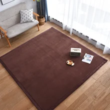 Новое поступление, толстый ковер татами из кораллового флиса, ковер для гостиной, спальни, детский коврик для ползания, детский прикроватный Прямоугольный Коврик