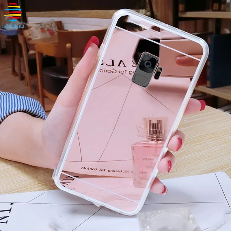 

Mirror Case For Samsung Galaxy A6 A8 2018 J4 J6 J8 S8 Plus S6 S7 Edge S9 Note 9 A3 A5 A7 2017 J3 J5 J7 PRO Cases Soft TPU Cover