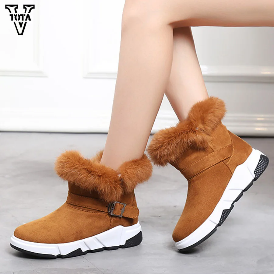 

VTOTA Women Snow Boots Warm Fur Winter Shoes Women Waterproof Round Toe Comfortable Rubber Soles Casual Women Shoes Boots SP