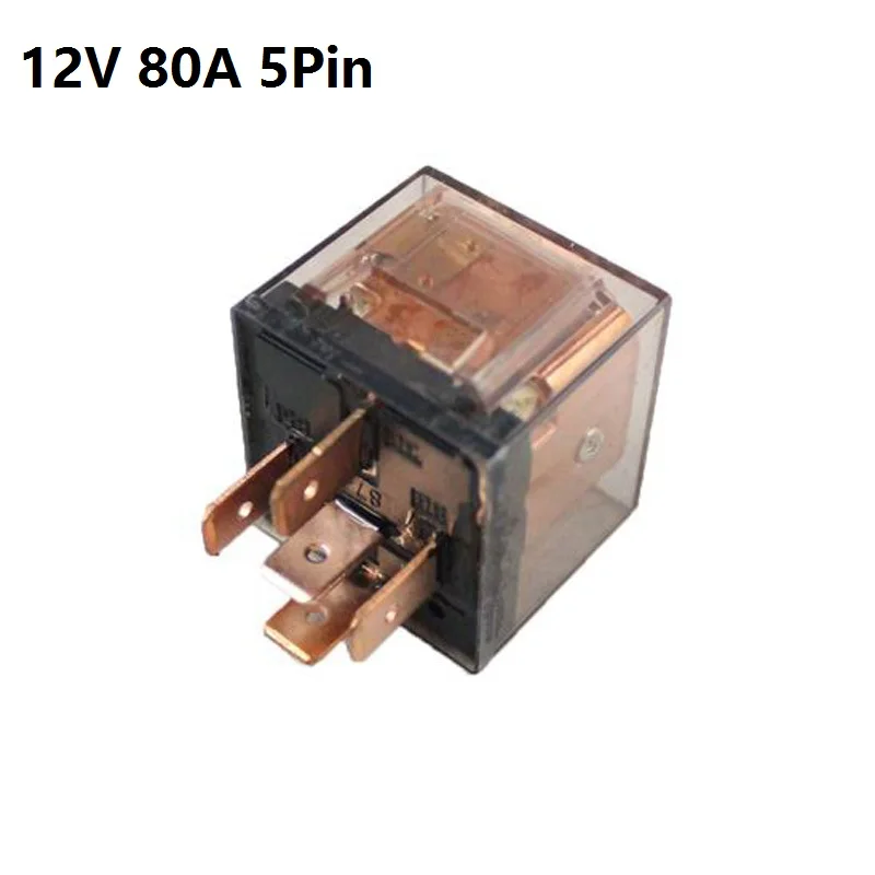 KE LI MI 20x Авто DC 12 В 12 вольт катушка 80A AMP прозрачное SPDT реле 4 контакта 5 контактов сверхмощные ударные литые реле - Цвет: 12V 80A 5Pins
