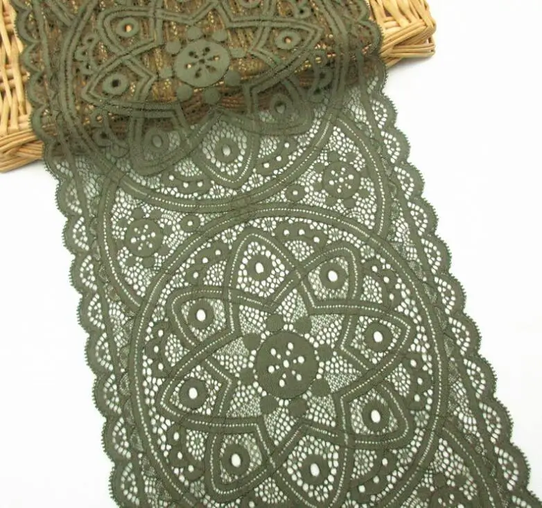 

2 Meters Army Green Stretchy Lace Ribbon for Bra Underwear Olive Green Strong Elastic Lace Fabric Lace Trim Garment Accessories