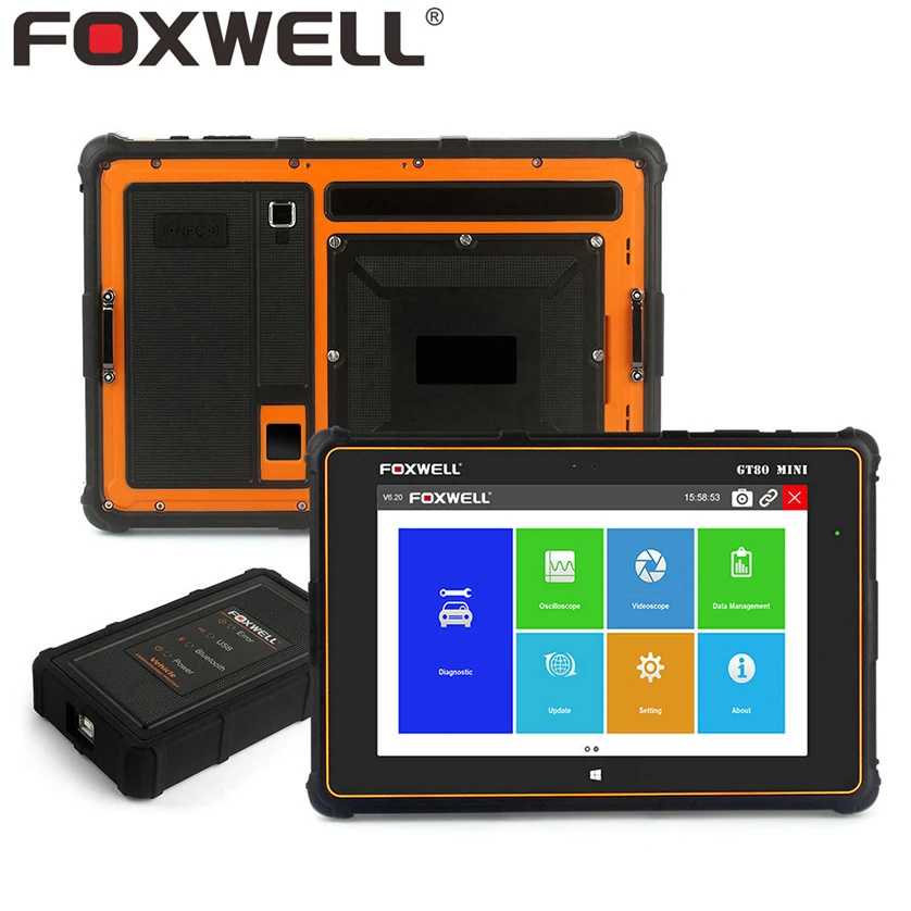 FOXWELL GT80 Mini Full System Car OBD OBD2 Diagnostic Tool EPB DPF Airbag SRS ABS Injector Coding TPS Reset Automotive Scanner