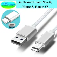 1 м нейлоновый Micro USB для Huawei Honor note 8 для синхронизации и зарядки, Honor 8, V8 w/usb type C штекер для Micro USB телефонные адаптеры для передачи данных