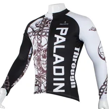 PALADIN "цепь Скелет" мужская с длинным рукавом Велоспорт Джерси велосипед рубашка велосипедная одежда