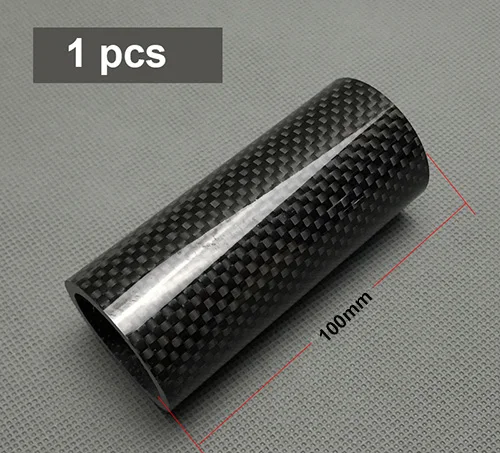 100mm 1pcs Без логотипа углеродного волокна прокладка для велосипеда чаша шайба вилка крышки 28,6 мм 1-1/8 ''5/10/15/20mm/100mm труба из углеродистого волокна 3k глянцевый - Цвет: 100mm 1pcs