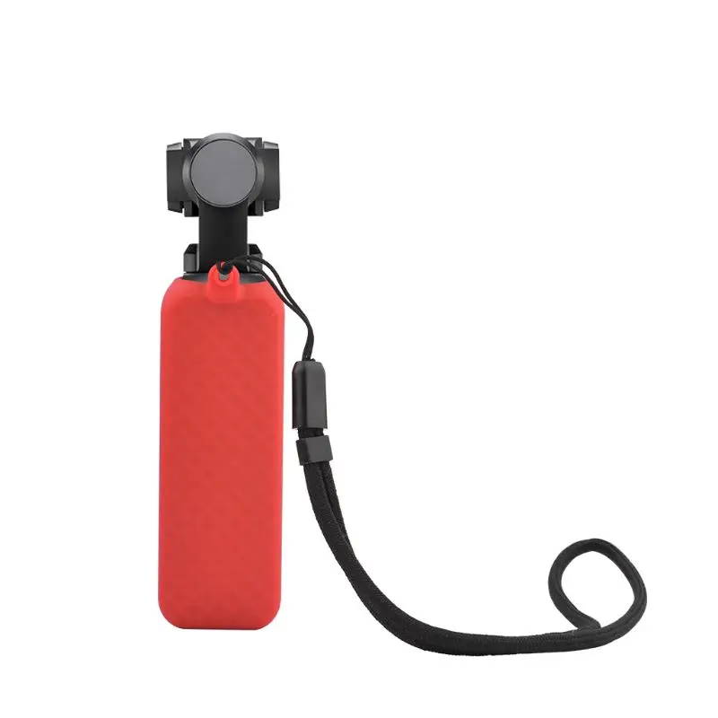 Красный Защитный чехол с шнурком для DJI Osmo Pocket handheld gimbal аксессуары протектор Ударопрочный силиконовый чехол - Цвет: Красный