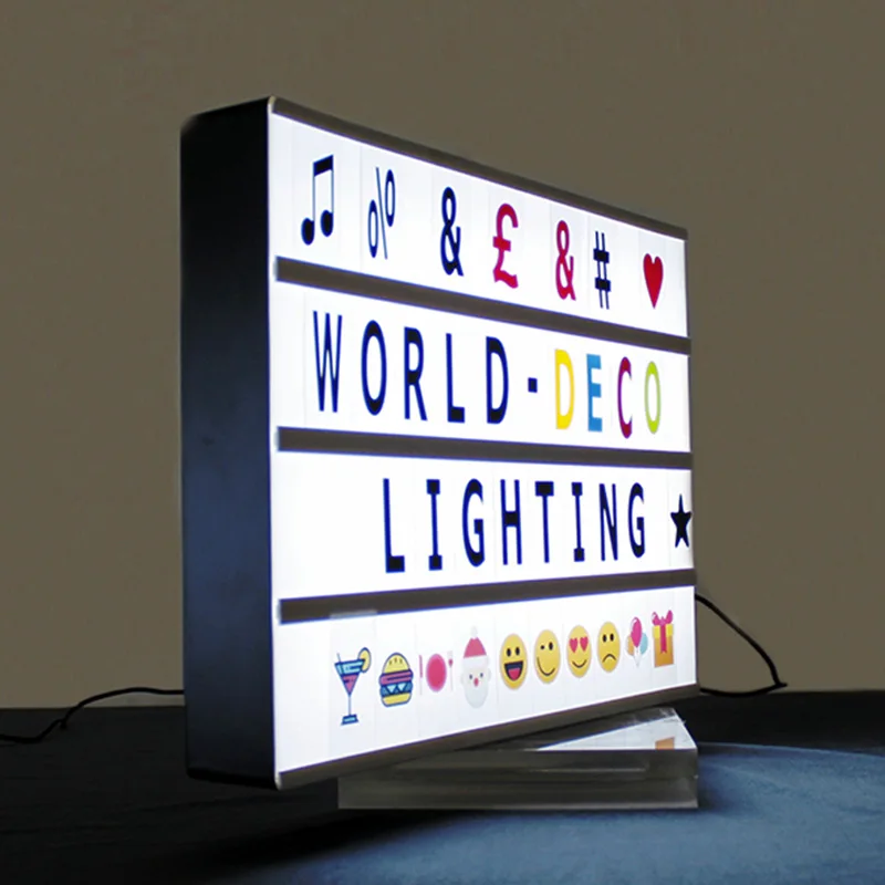 Горячая Распродажа A3 кинематографический рекламный буквенный светильник с 100 буквами батарея и питание