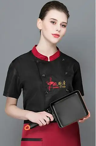 Ladyblack Шеф-повара рабочая одежда Для мужчин Для женщин короткий рукав повар ресторана легкие и тонкие дышащие Кухня торт Лапша плюс Размеры комбинезоны унисекс H2072 - Цвет: Ladyblack