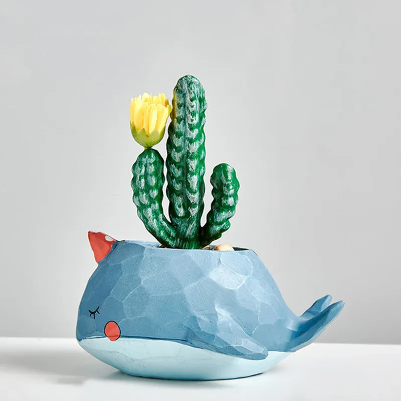 Creative Cartoon Animal Succulent Plant Flower Pot Landscape Bonsai Plant Pot Planter Garden Decoration