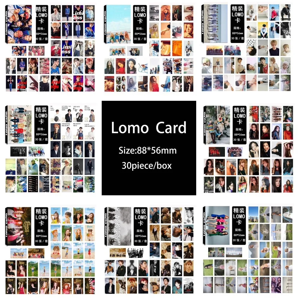 

LOMO Card KPOP NCT/EXO/TWICE/BLACKPINK/MAMAMOO/RED VELVET/SJ/SEVENTEEN Album Small Cards Photos Photocard wall stickers