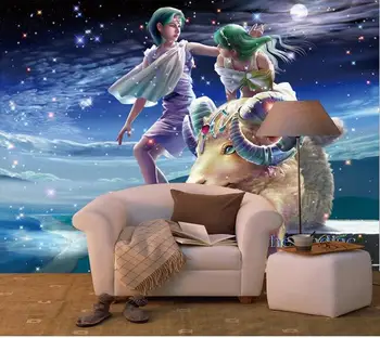 

3d wallpaper custom mural non-woven 3d room wallpaper Hand draw the zodiac Aries background wall 3d wall murals wallapper