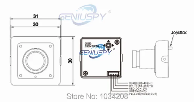 Effio-V 800TVL Miniature Square Camera5